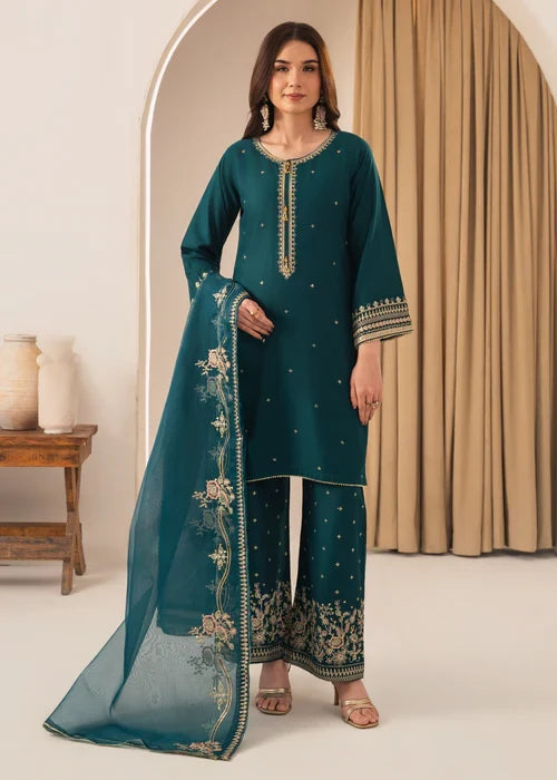 Safira embroidered 3-piece festive suit by Tehzeeb Libas