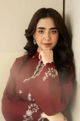 Claret Emb Farshi Shalwar Set royal lifestyle collections
