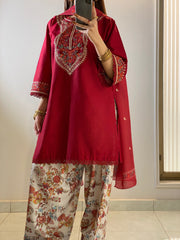 KESAR EMBROIDERED 3PC