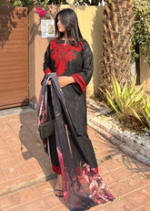 Mahi embroidered 3-piece festive suit by Tehzeeb Libas