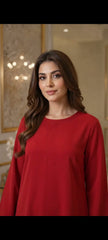 red rose 2pc (stiched)