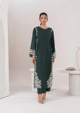 Royal Green Margarita Embroidered 2pcs Royal Lifestyle Collections