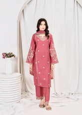 PINK OPAL EMBROIDERED 3PCS royal lifestyle collections