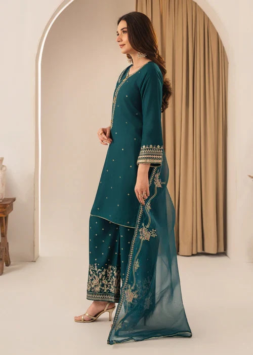 Safira embroidered 3-piece festive suit by Tehzeeb Libas (view 4)