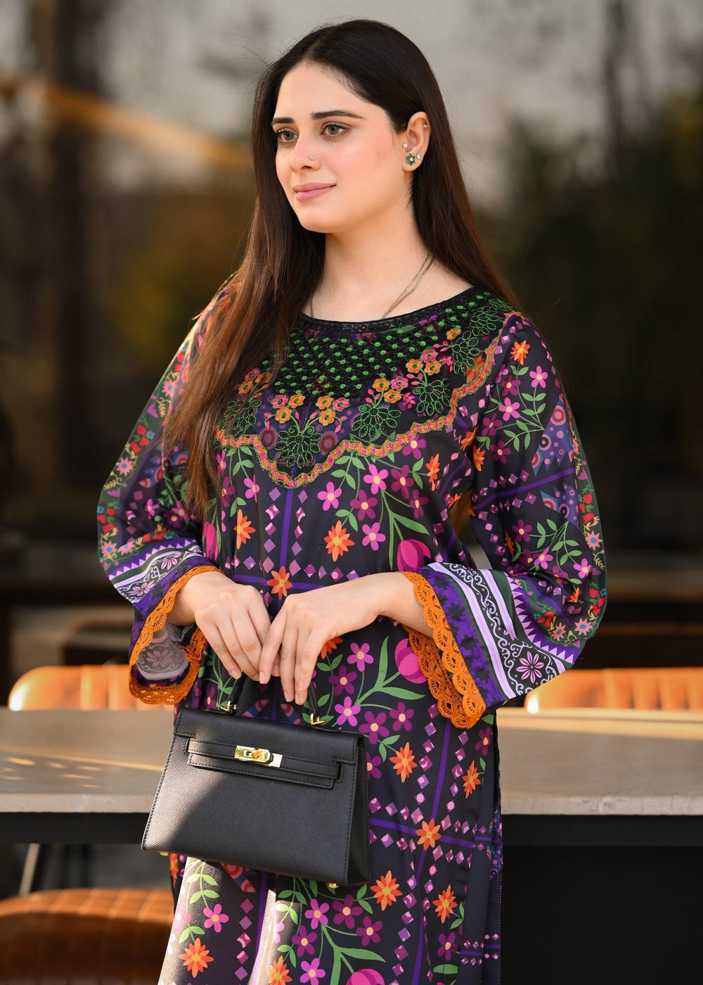 Saya embroidered 2-piece suit by Tehzeeb Libas (view 5)