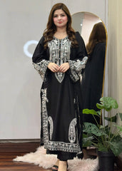 Sapphire Black embroidered 3-piece suit by Tehzeeb Libas