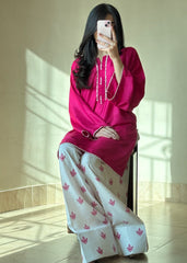 Pink Rose stitched eastern suit by Tehzeeb Libas