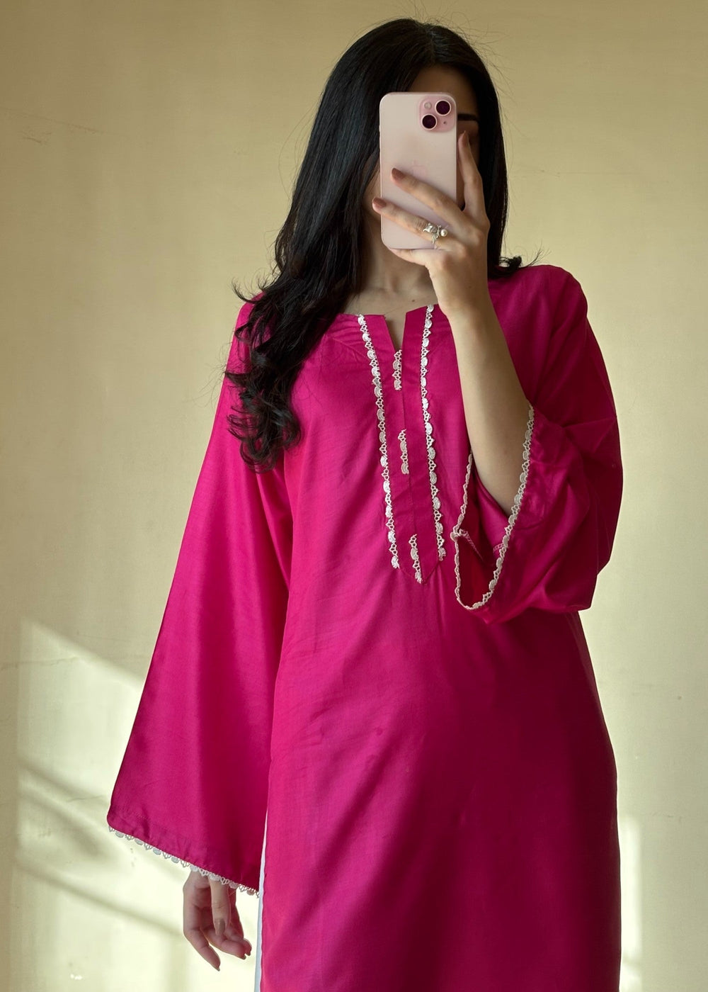 Pink Rose stitched eastern suit by Tehzeeb Libas (view 2)