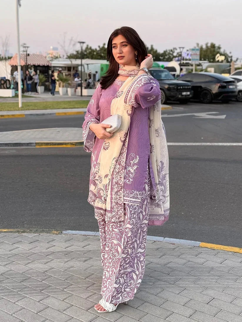 HORIA 3PC PRENTED LAWN Royal Lifestyle Collections