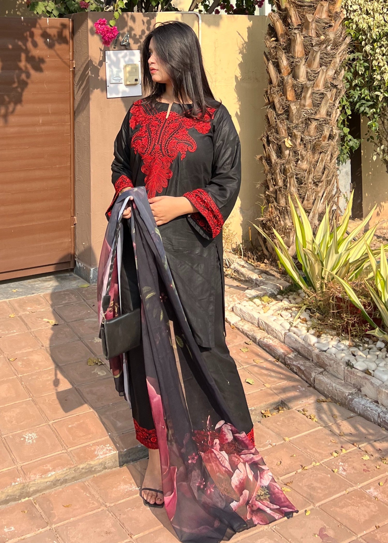 Mahi embroidered 3-piece festive suit by Tehzeeb Libas