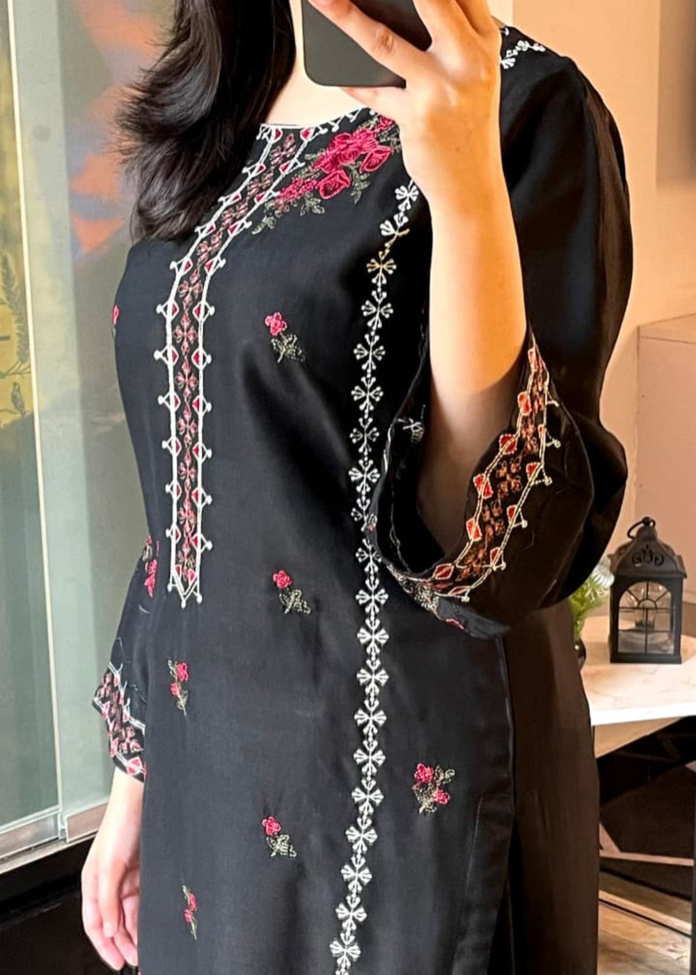 Luxury embroidered 2-piece suit with farshi by Tehzeeb Libas (view 4)