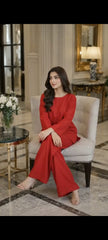 red rose 2pc (stiched)