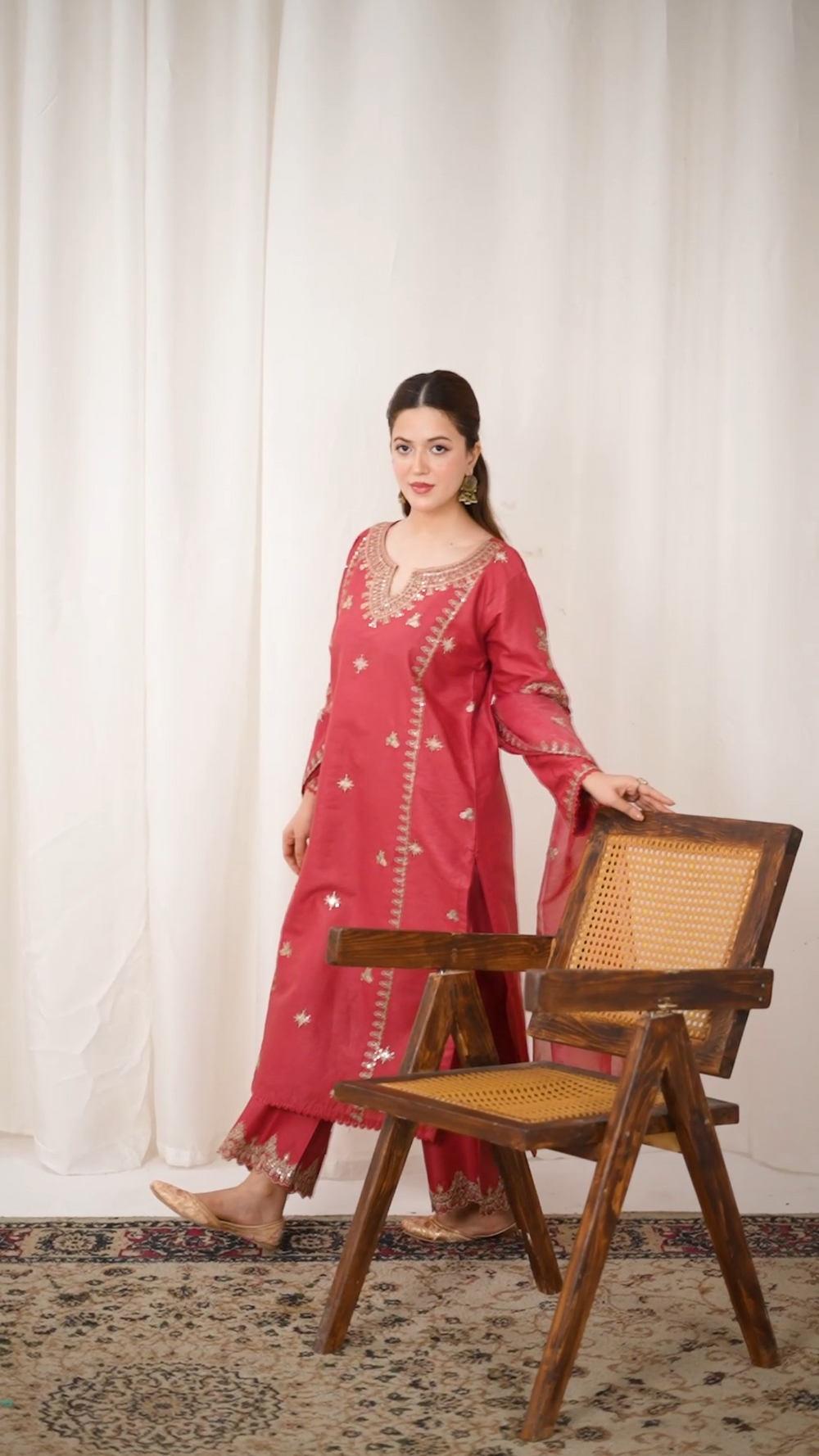 PINK OPAL EMBROIDERED 3PCS royal lifestyle collections